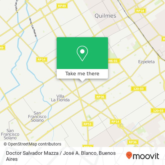 Doctor Salvador Mazza / José A. Blanco map