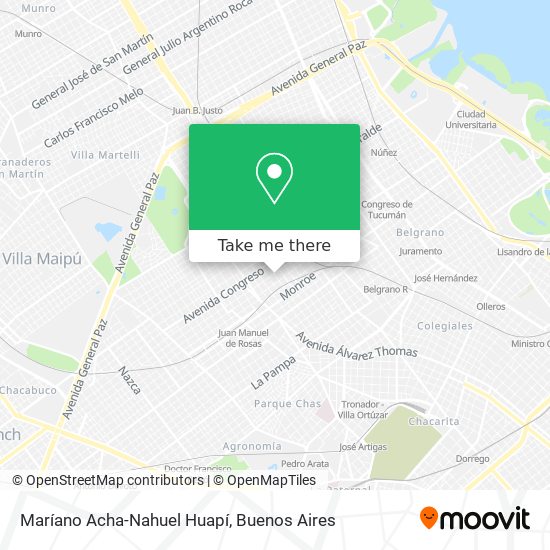 Mapa de Maríano Acha-Nahuel Huapí