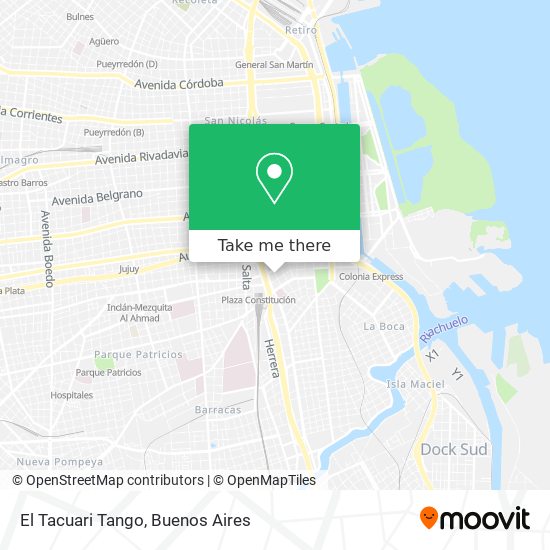 Mapa de El Tacuari Tango