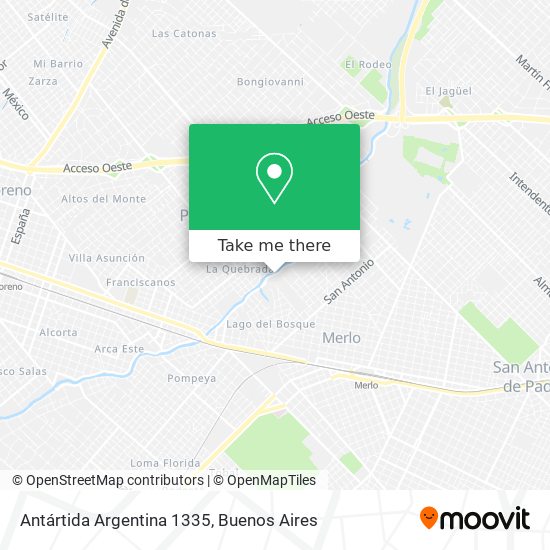 Mapa de Antártida Argentina 1335