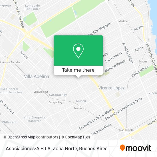 Mapa de Asociaciones-A.P.T.A. Zona Norte