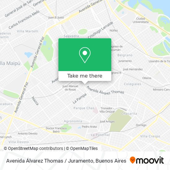 Mapa de Avenida Álvarez Thomas / Juramento