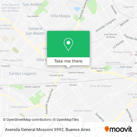 Avenida General Mosconi 3992 map