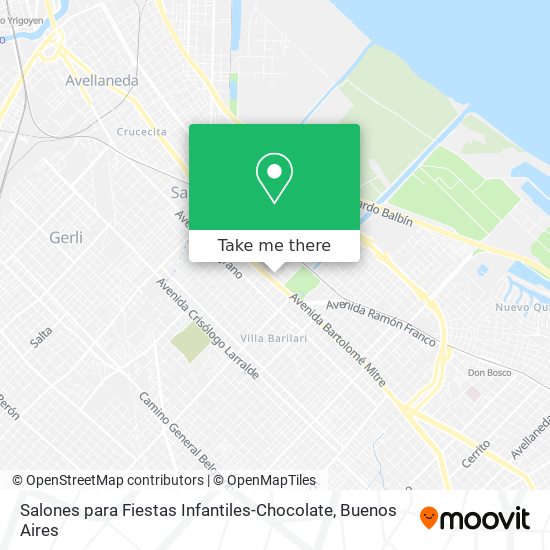 Salones para Fiestas Infantiles-Chocolate map
