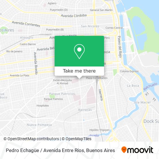 Pedro Echagüe / Avenida Entre Ríos map