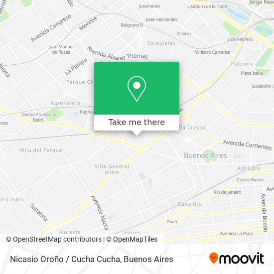 Nicasio Oroño / Cucha Cucha map