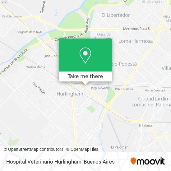 Hospital Veterinario Hurlingham map