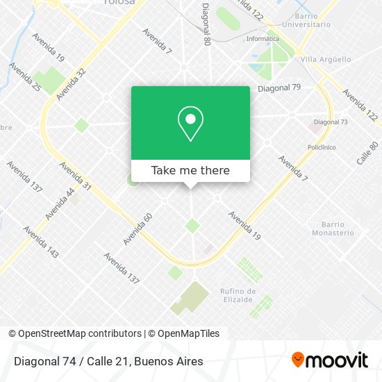 Mapa de Diagonal 74 / Calle 21