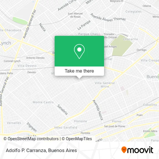 Adolfo P. Carranza map