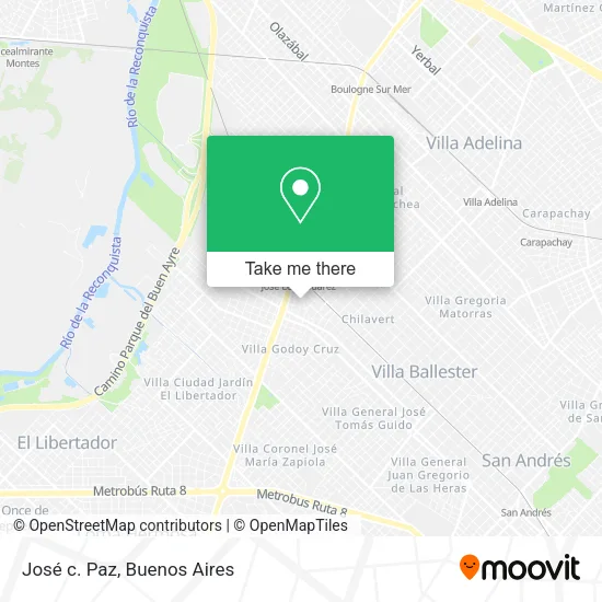 Mapa de José c. Paz