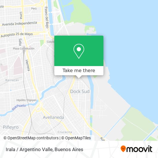 Irala / Argentino Valle map