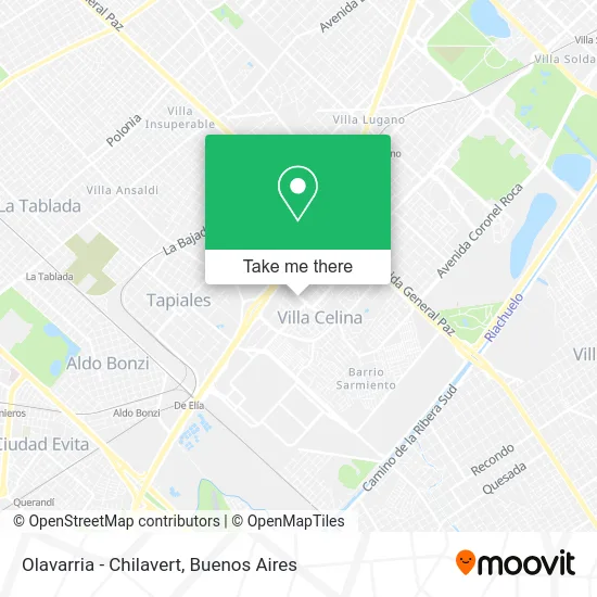 Olavarria - Chilavert map