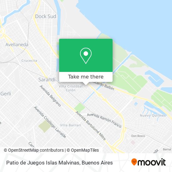 Mapa de Patio de Juegos Islas Malvinas