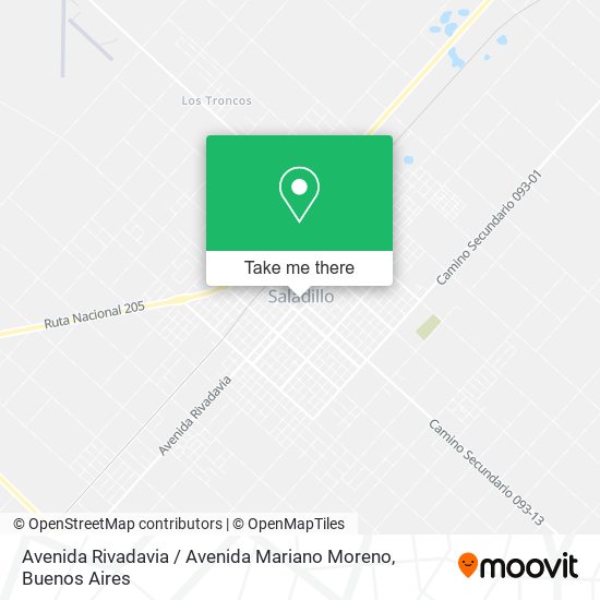 Mapa de Avenida Rivadavia / Avenida Mariano Moreno