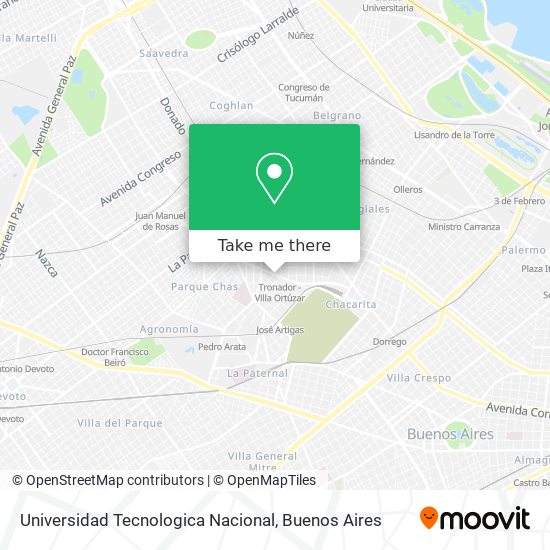 Mapa de Universidad Tecnologica Nacional