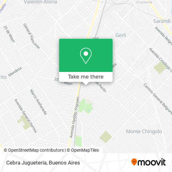 Cebra Juguetería map