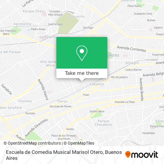 Mapa de Escuela de Comedia Musical Marisol Otero