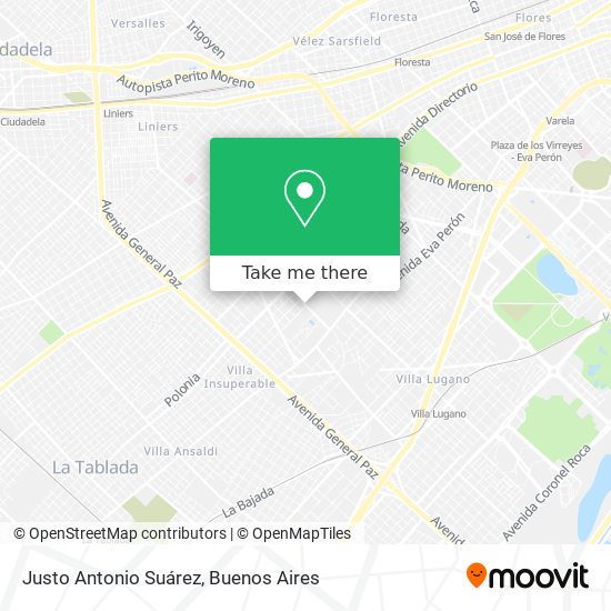 Mapa de Justo Antonio Suárez