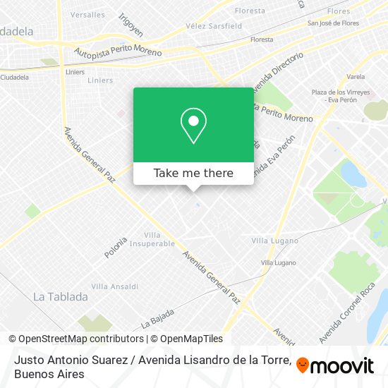 Justo Antonio Suarez / Avenida Lisandro de la Torre map