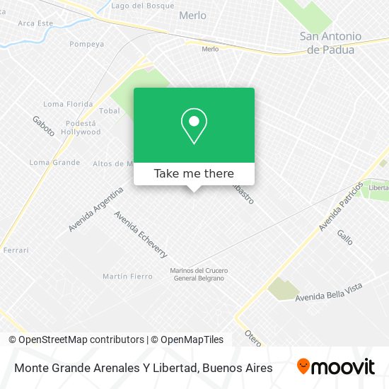 Mapa de Monte Grande Arenales Y Libertad