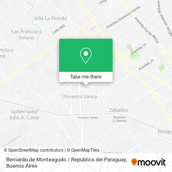 Bernardo de Monteagudo / República del Paraguay map