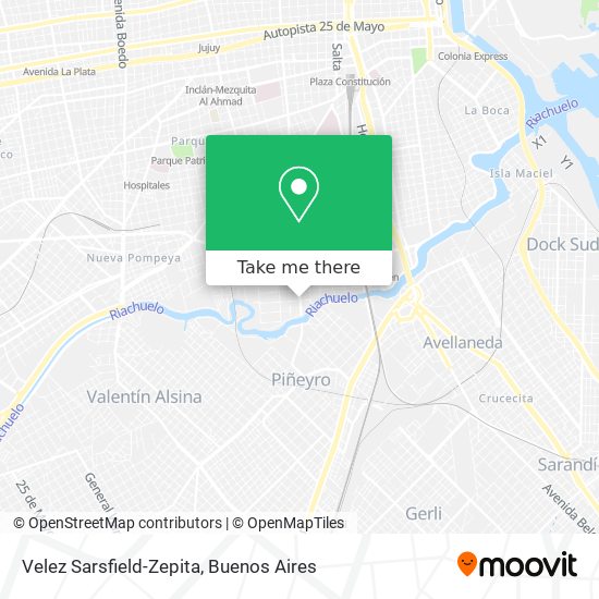 Velez Sarsfield-Zepita map