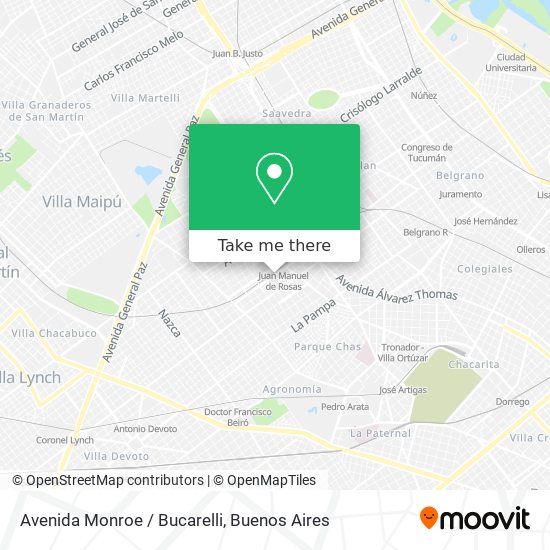 Avenida Monroe / Bucarelli map