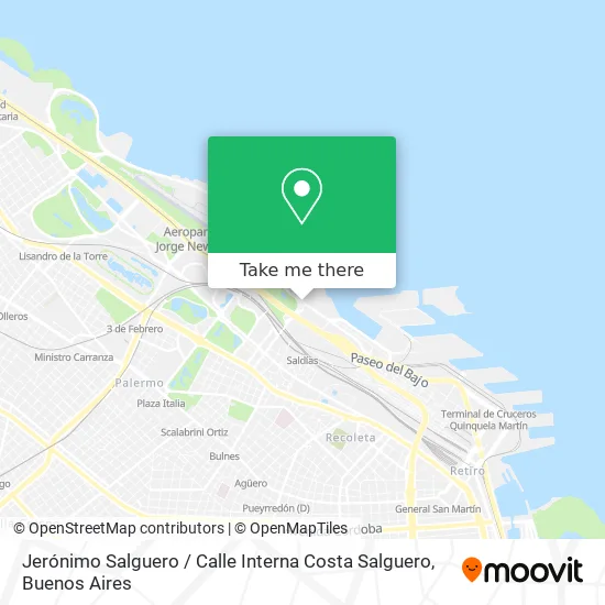 Mapa de Jerónimo Salguero / Calle Interna Costa Salguero
