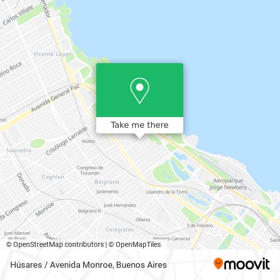 Mapa de Húsares / Avenida Monroe