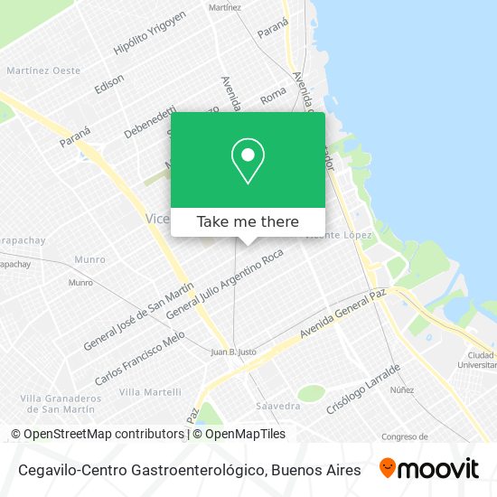 Cegavilo-Centro Gastroenterológico map