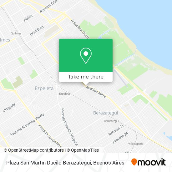 Plaza San Martín Ducilo Berazategui map
