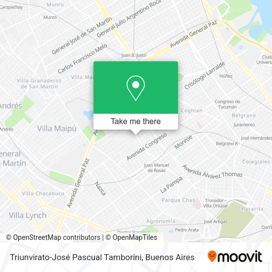 Mapa de Triunvirato-José Pascual Tamborini