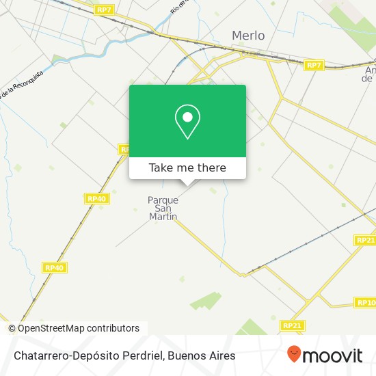 Mapa de Chatarrero-Depósito Perdriel