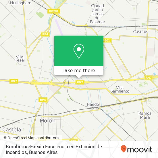 Bomberos-Exexin Excelencia en Extincion de Incendios map