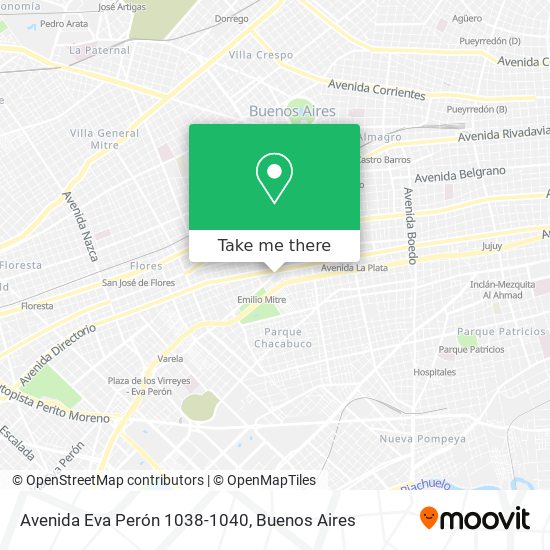 Mapa de Avenida Eva Perón 1038-1040