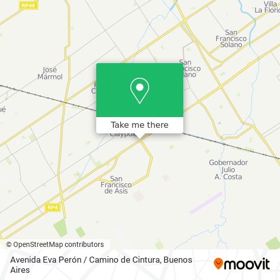 Avenida Eva Perón / Camino de Cintura map