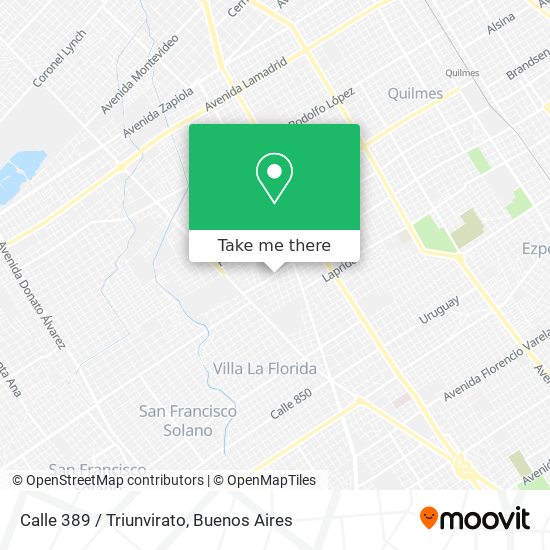 Calle 389 / Triunvirato map