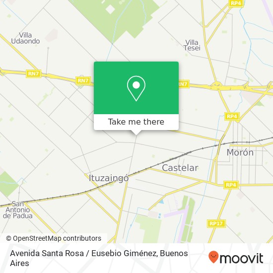 Avenida Santa Rosa / Eusebio Giménez map