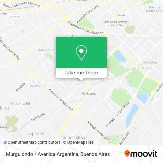 Mapa de Murguiondo / Avenida Argentina