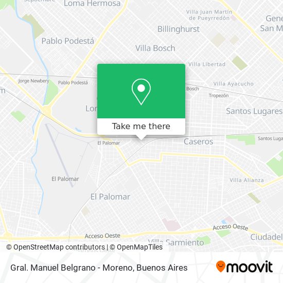 Mapa de Gral. Manuel Belgrano - Moreno