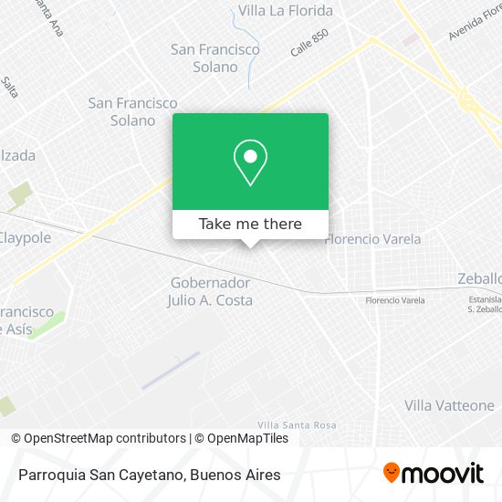 Parroquia San Cayetano map