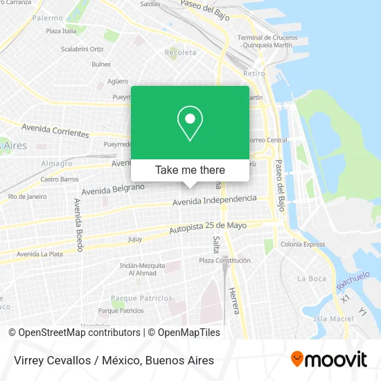 Mapa de Virrey Cevallos / México