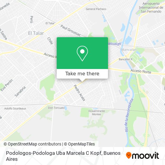 Podologos-Podologa Uba Marcela C Kopf map