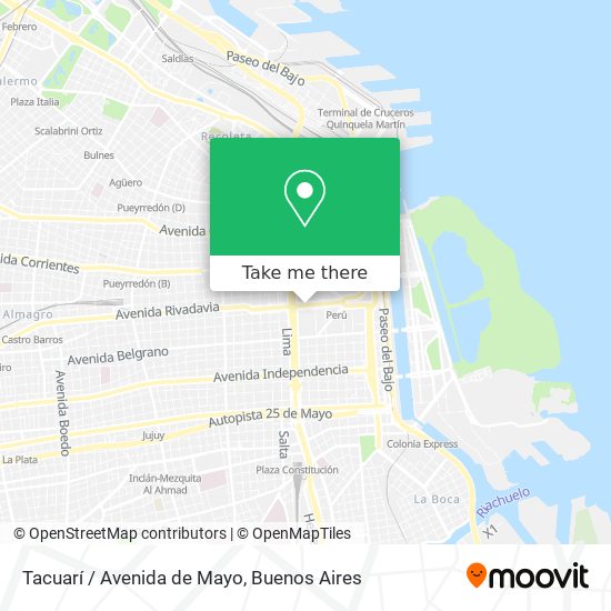 Tacuarí / Avenida de Mayo map