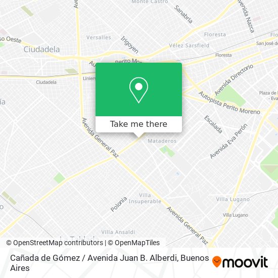 Mapa de Cañada de Gómez / Avenida Juan B. Alberdi