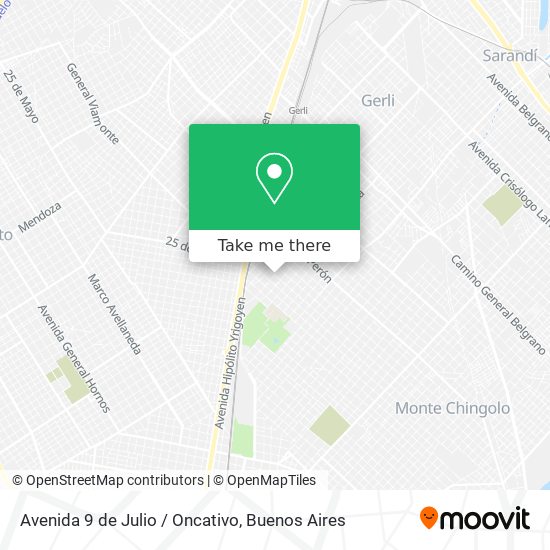 Mapa de Avenida 9 de Julio / Oncativo