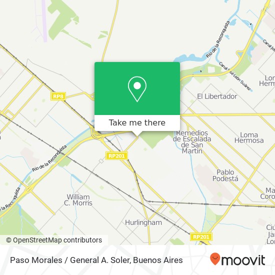 Paso Morales / General A. Soler map