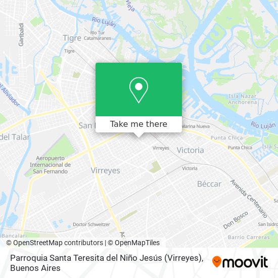 Parroquia Santa Teresita del Niño Jesús (Virreyes) map
