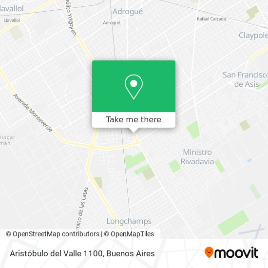Aristóbulo del Valle 1100 map