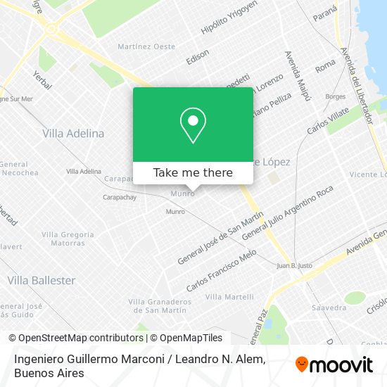 Ingeniero Guillermo Marconi / Leandro N. Alem map